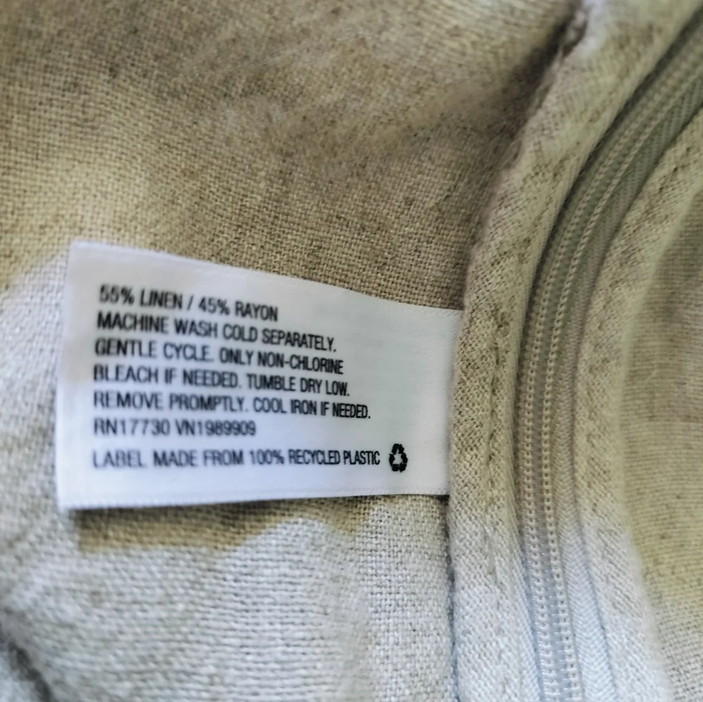 A New Day Women's Linen Rayon Wrap Skort NWT Size 10 Natural